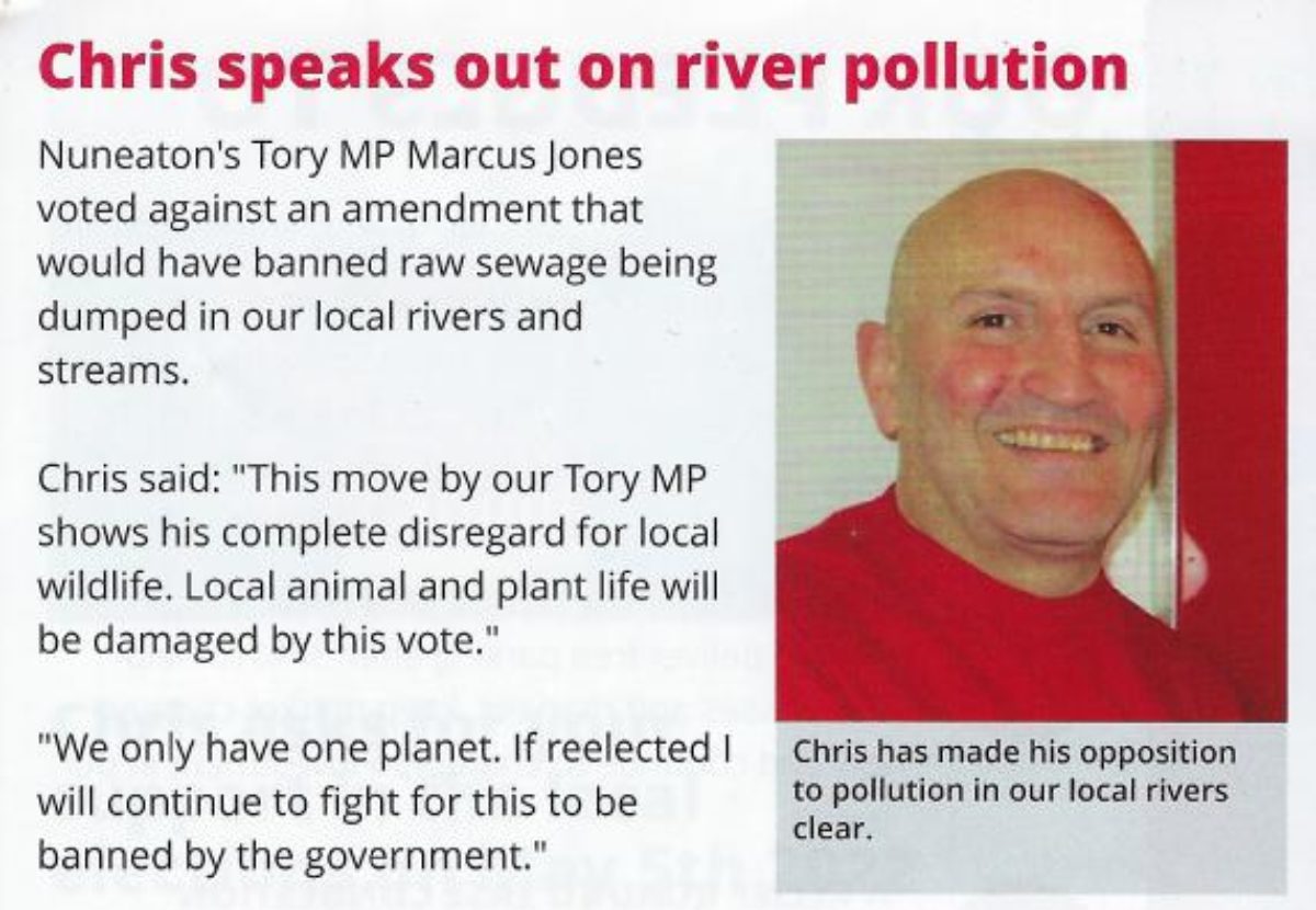 Labour will campaign for action on river pollution