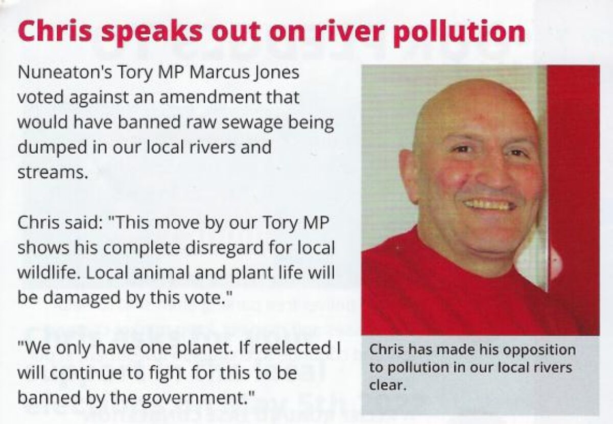 Labour will campaign for action on river pollution